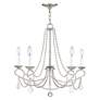 4_Pennington 25" Wide Brushed Nickel 5-Light Chandelier more views