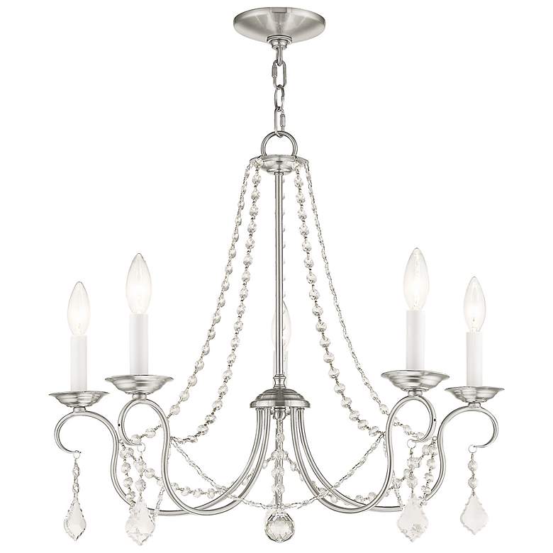 Image 6 Pennington 25" Wide Brushed Nickel 5-Light Chandelier more views
