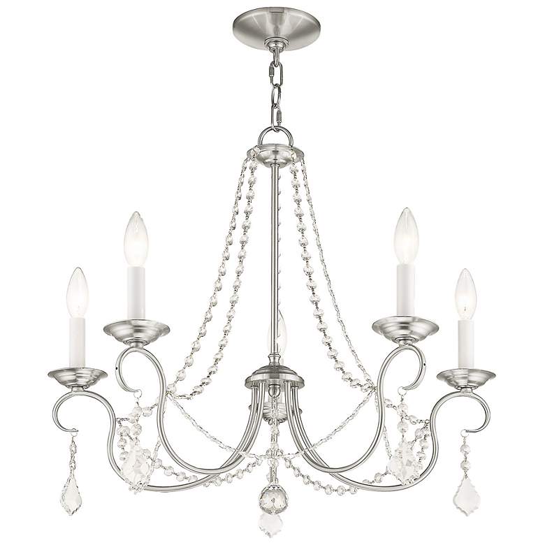 Image 7 Pennington 25" Wide Brushed Nickel 5-Light Chandelier more views