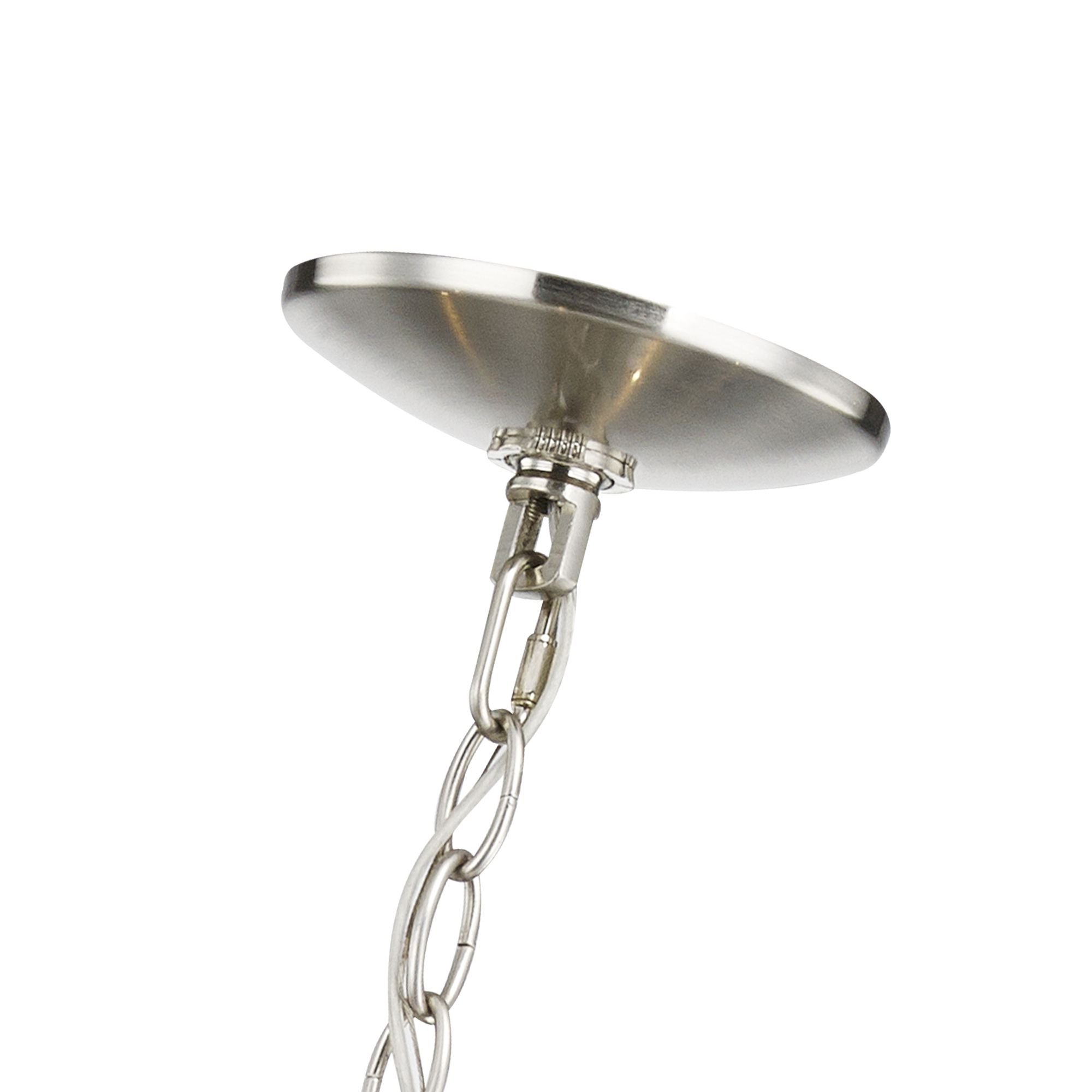 Pennington 28-in 6-Light Brushed Nickel Vintage Candle Chandelier