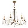 Thumbnail4 of Pennington 28-in 6-Light Venetian Golden Bronze Vintage Candle Chandelier more views