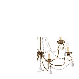 Image5 of Pennington 28-in 6-Light Venetian Golden Bronze Vintage Candle Chandelier more views