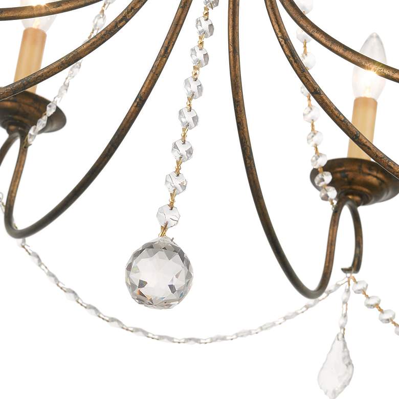 Image 6 Pennington 28-in 6-Light Venetian Golden Bronze Vintage Candle Chandelier more views