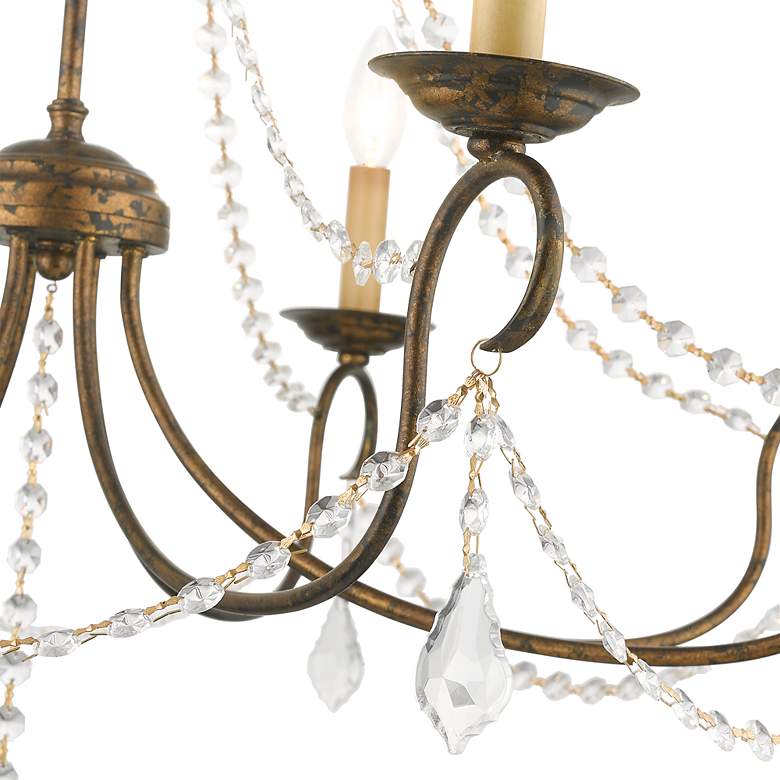 Image 7 Pennington 28-in 6-Light Venetian Golden Bronze Vintage Candle Chandelier more views