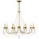 Pennington 34" Wide Antique Gold Leaf 8-Light Chandelier