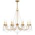 Pennington 34" Wide Antique Gold Leaf 8-Light Chandelier