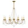 3_Pennington 34" Wide Antique Gold Leaf 8-Light Chandelier more views