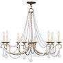 2_Pennington 34" Wide Antique Silver Leaf 8-Light Chandelier