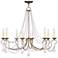 Pennington 34" Wide Antique Silver Leaf 8-Light Chandelier