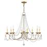 3_Pennington 34" Wide Antique Silver Leaf 8-Light Chandelier more views