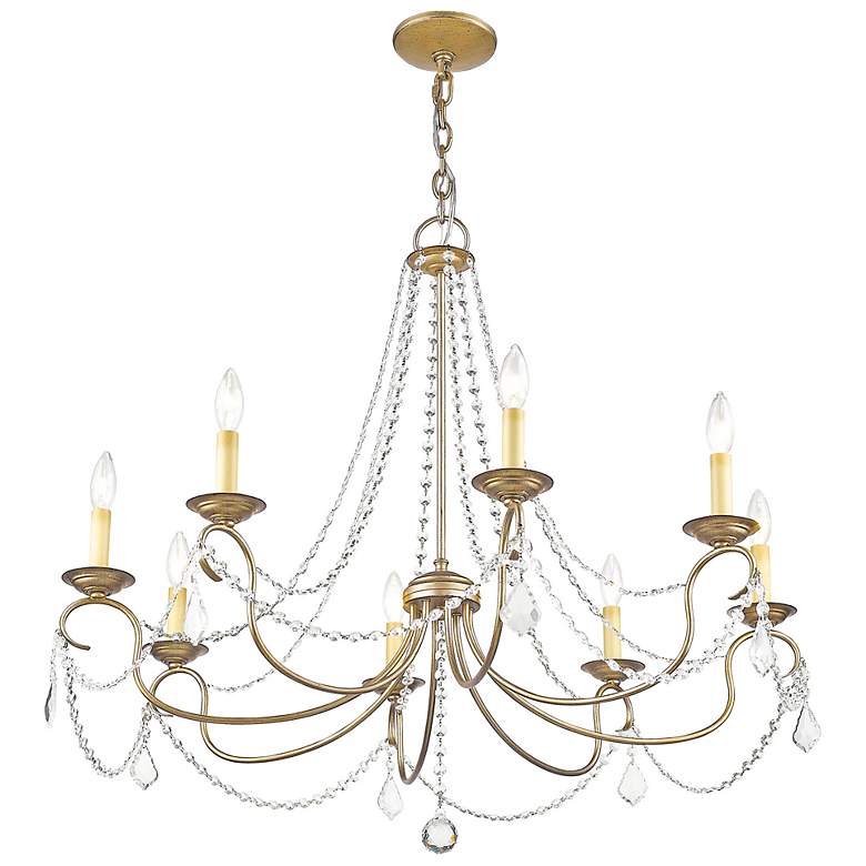 Image 5 Pennington 34" Wide Antique Silver Leaf 8-Light Chandelier more views