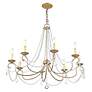 5_Pennington 34" Wide Antique Silver Leaf 8-Light Chandelier more views