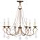 Pennington 6 Light Antique Gold Leaf Chandelier