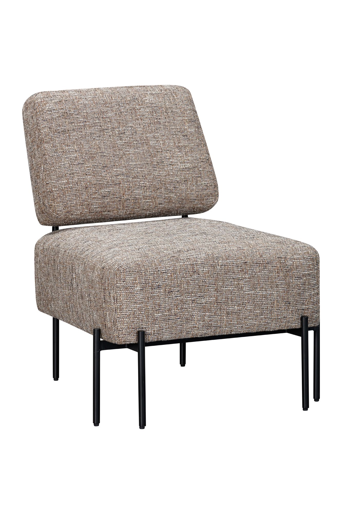 Image 2 Pennington Walnut & Matte Black Accent Chair more views