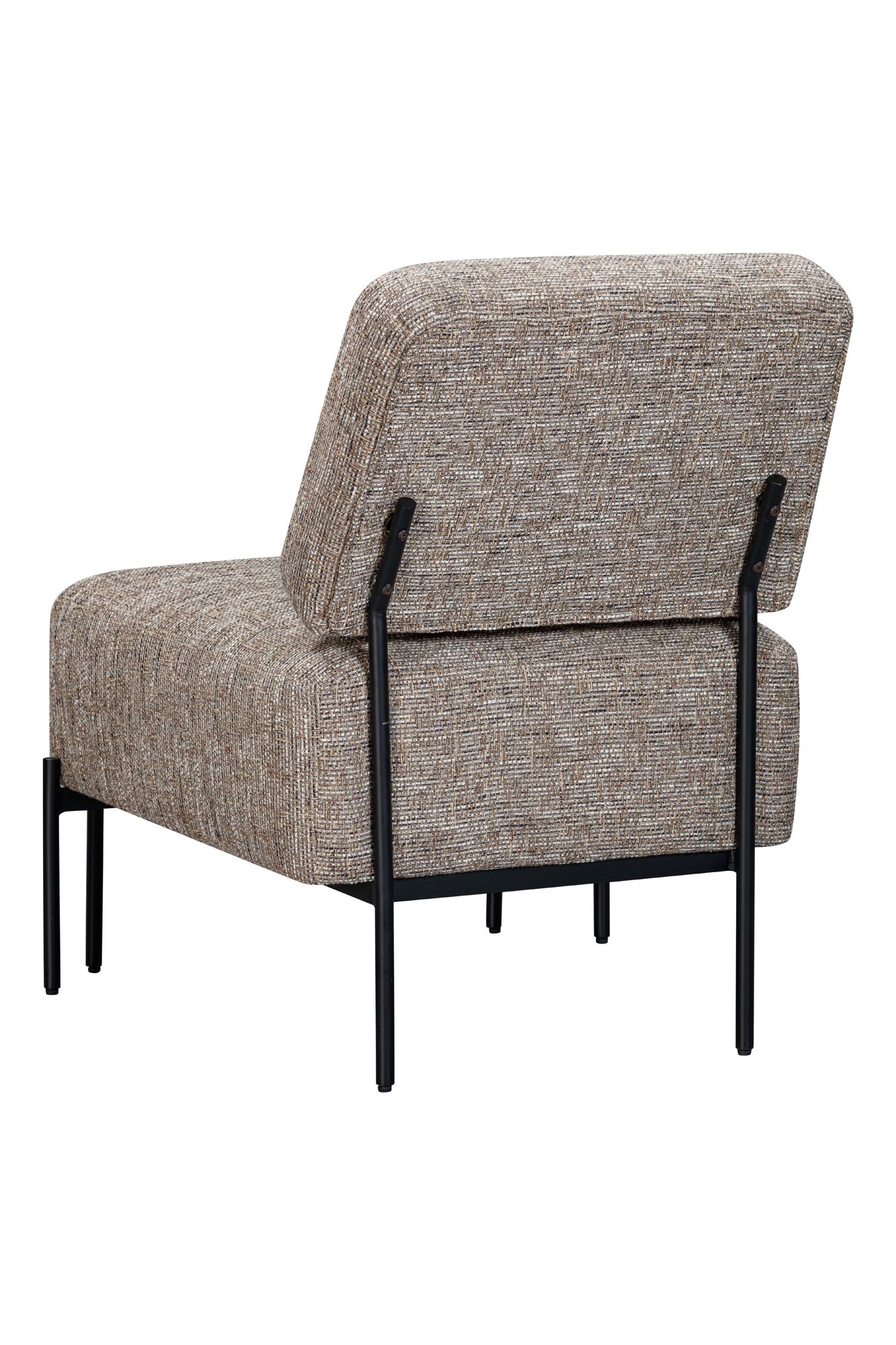 Image 5 Pennington Walnut & Matte Black Accent Chair more views