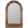 Penny Dark Walnut 38" x 24" Wooden Arched Wall Mirror