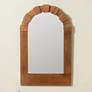 Penny Dark Walnut 38" x 24" Wooden Arched Wall Mirror