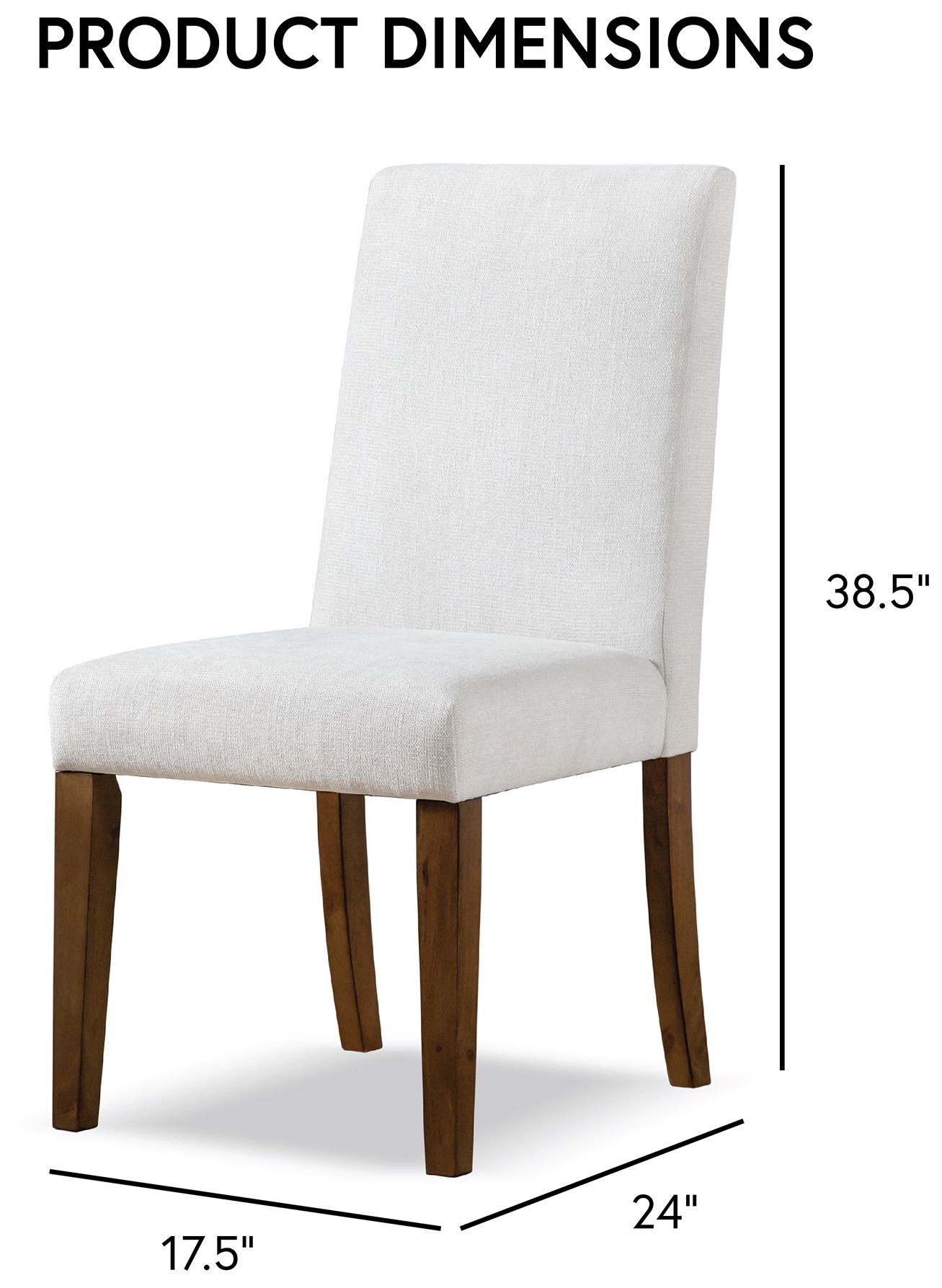 Penny Ivory Cushioned Parsons Dining Chair Set of 2