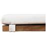 6_Penny Rustic Brown Ivory Dining Bench With Removable Cushion more views