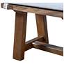 7_Penny Rustic Brown Ivory Dining Bench With Removable Cushion more views