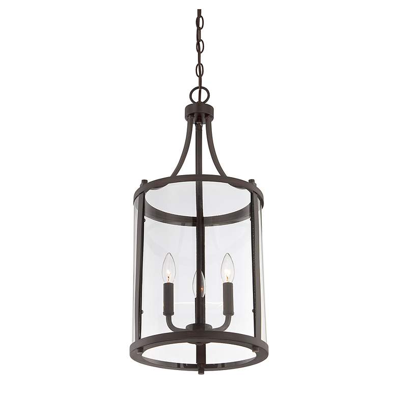 Image 2 Penrose 12" Wide English Bronze 3-Light Mini Pendant more views