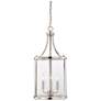 1_Penrose 12" Wide Polished Nickel 3-Light Foyer Mini Pendant