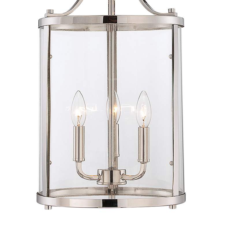 Image 2 Penrose 12" Wide Polished Nickel 3-Light Foyer Mini Pendant more views