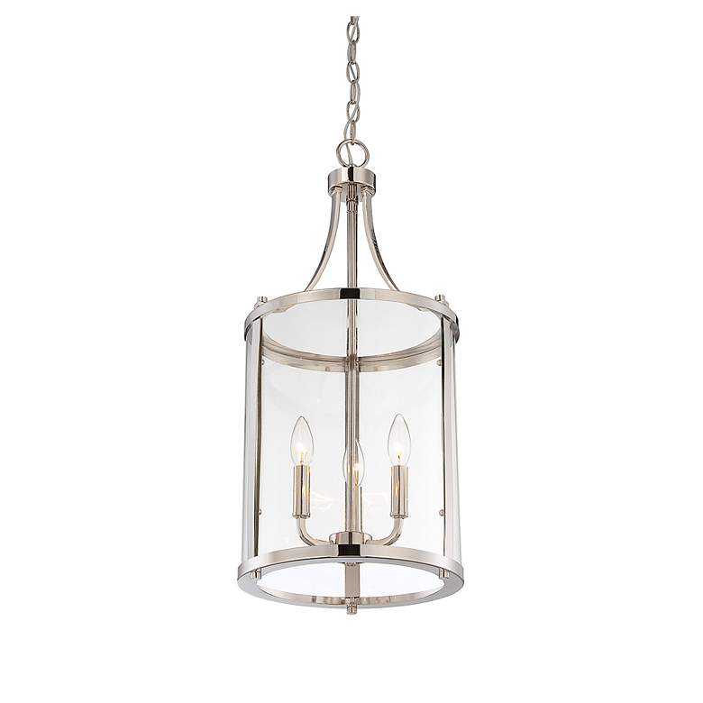 Image 3 Penrose 12" Wide Polished Nickel 3-Light Foyer Mini Pendant more views