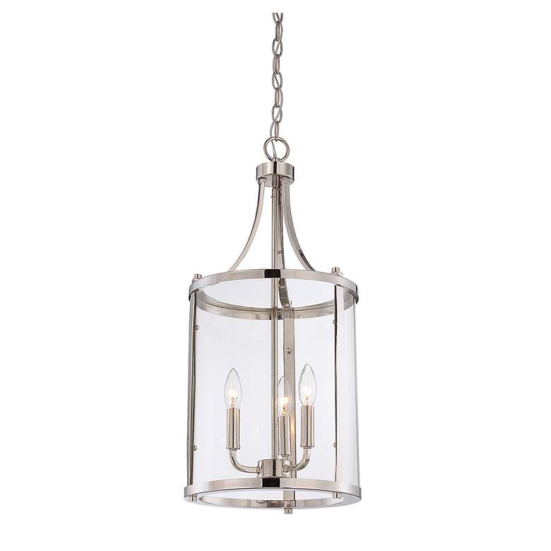 Image 4 Penrose 12" Wide Polished Nickel 3-Light Foyer Mini Pendant more views