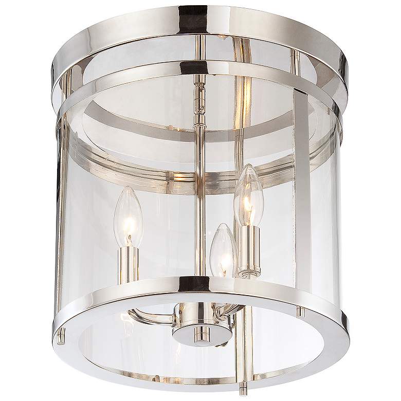 Image 2 Penrose 3-Light Ceiling Light in Polished Nickel more views