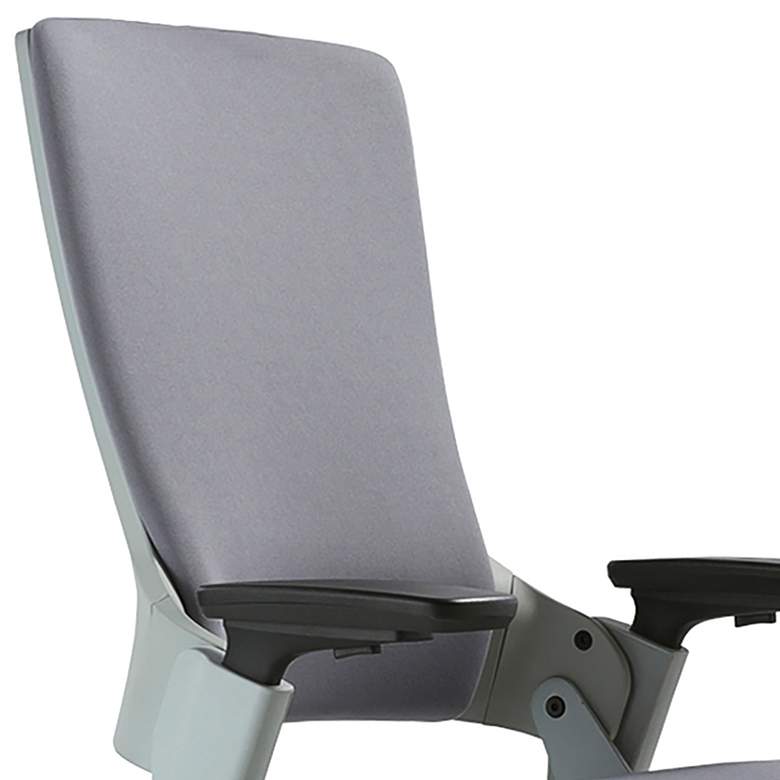 Image 3 Penshaw Gray Fabric Adjustable Office Chair more views