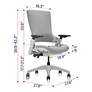 Penshaw Gray Fabric Adjustable Office Chair