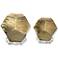 Pentagon Bronze Cubes Sculptures - Set of 2 by Uttermost