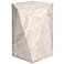Pentagon Travertine Stone Finish Italian Design MgO Side Accent Table