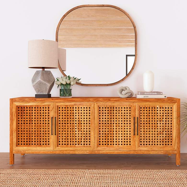 Image 1 Pentak 76" Long Brown Server