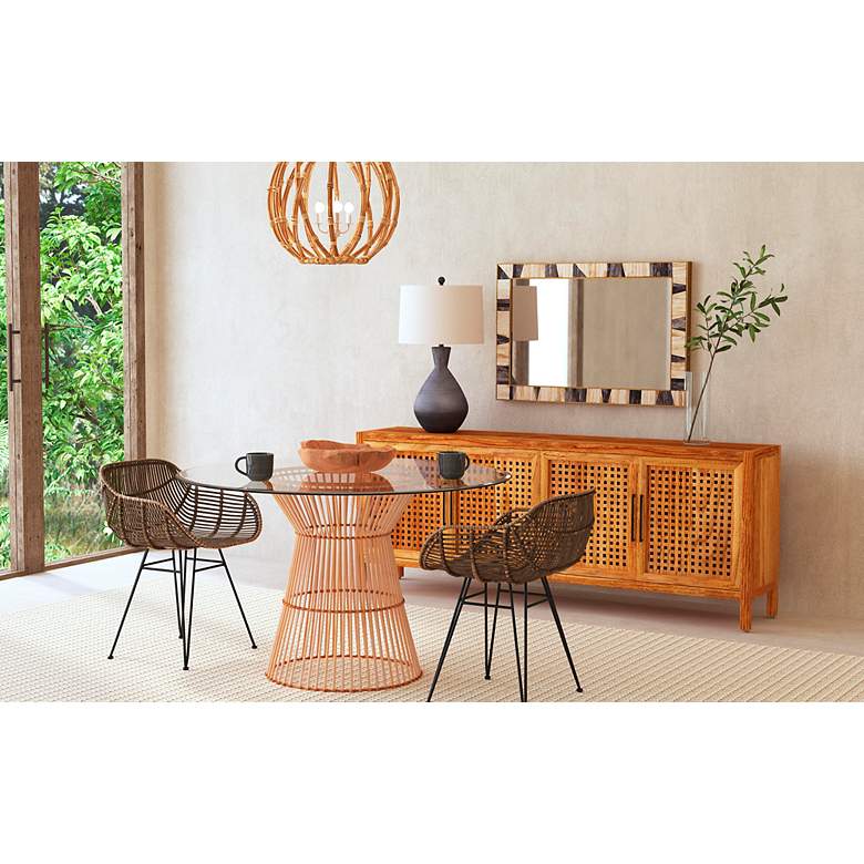 Image 5 Pentak 76" Long Brown Server more views