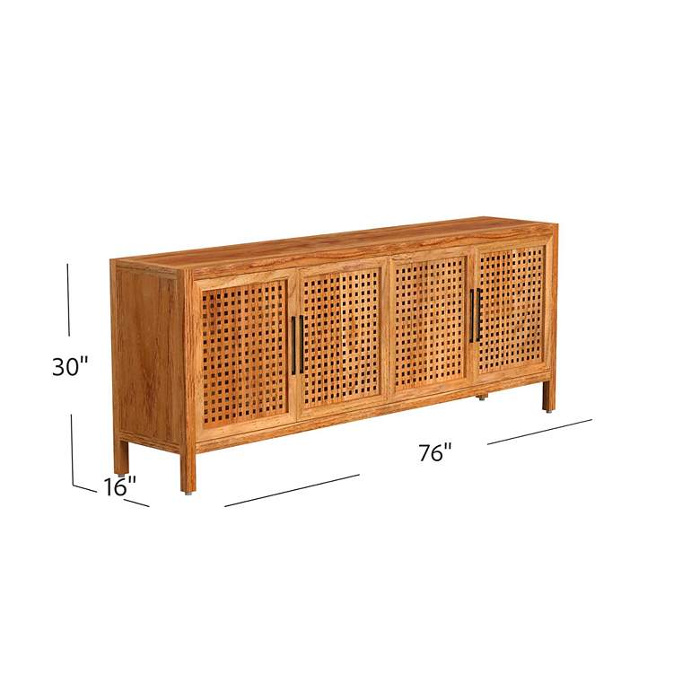 Image 6 Pentak 76" Long Brown Server more views
