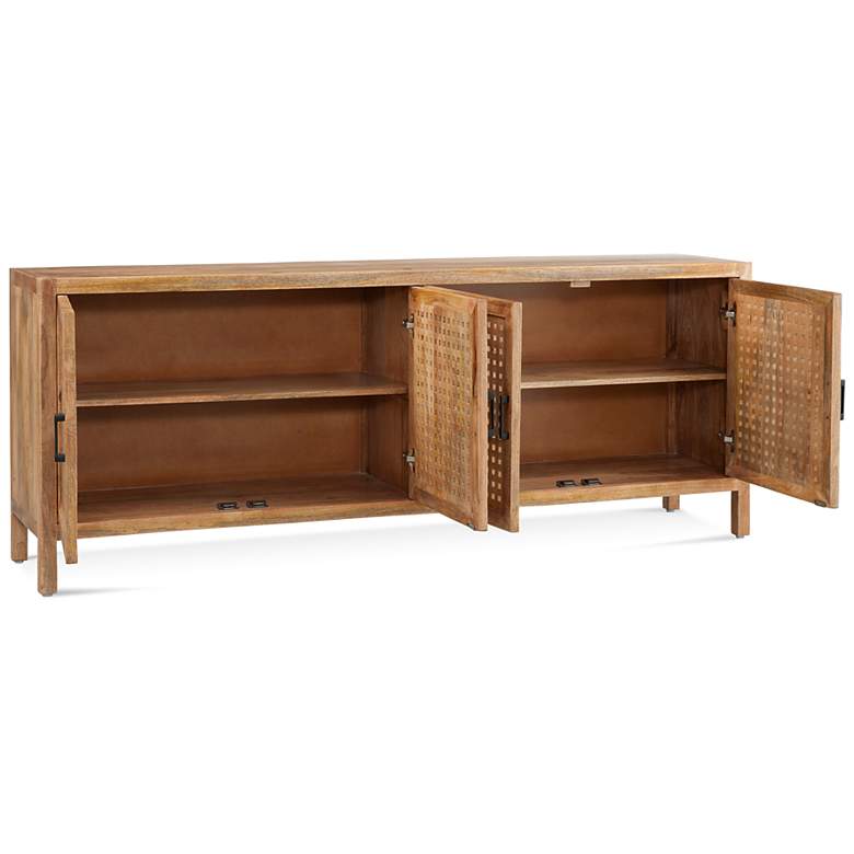 Image 7 Pentak 76" Long Brown Server more views
