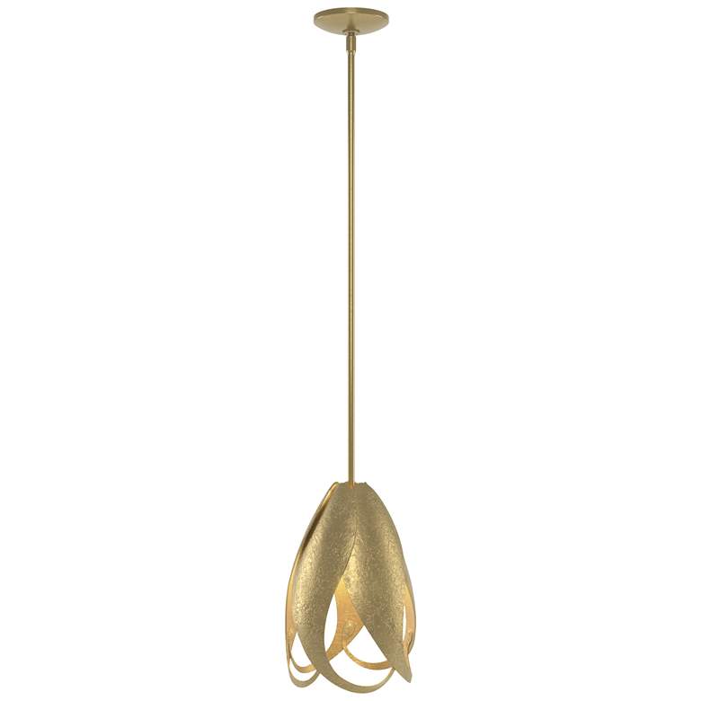 Image 1 Pental 8.3" Wide Modern Brass Mini-Pendant