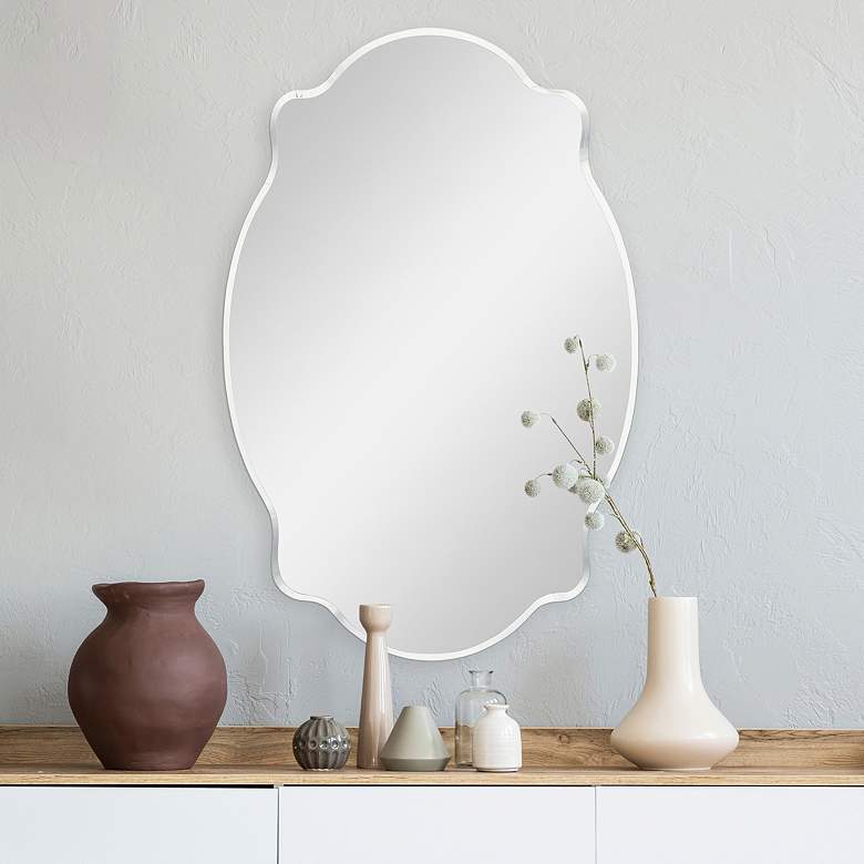 Image 1 Penthia Frameless 24" x 36" Arched Wall Mirror