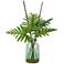 Peony Foliage and Deer Fern 15" Wide Faux Plant