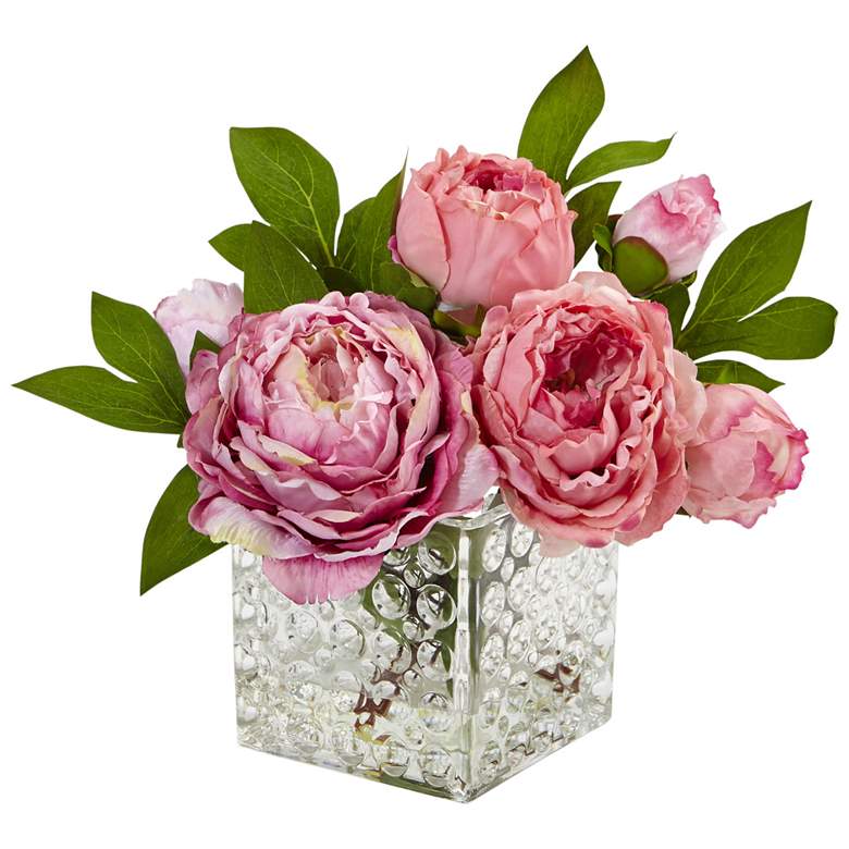 Image 1 Peony in Glass Vase