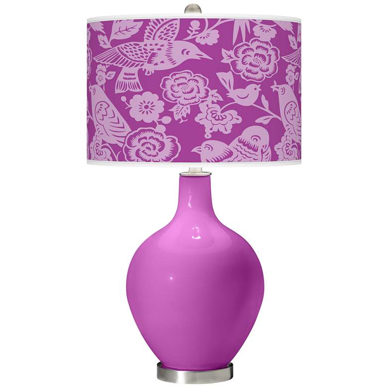 Image 1 Peony Purple Aviary Ovo Table Lamp
