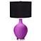 Peony Purple Black Shade Ovo Table Lamp