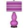 Peony Purple Bold Stripe Double Gourd Table Lamp