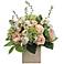 Peony Rose and Hydrangea 19"H Faux Silk Floral Arrangement