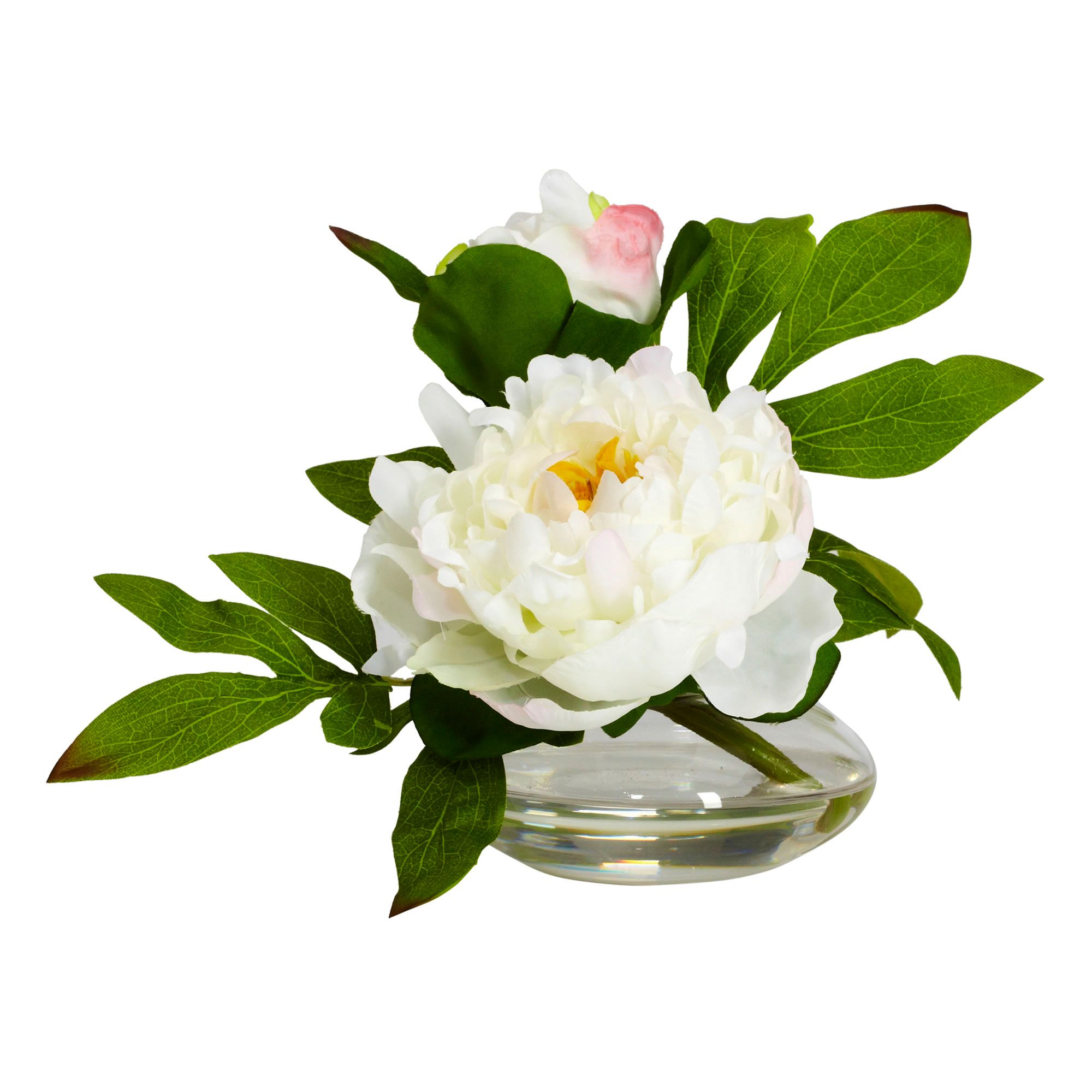 Image 3 Peony with Glass Vase (Set of 3) more views