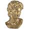 People Bust 10 1/2" High Shiny Gold Decorative Figurine