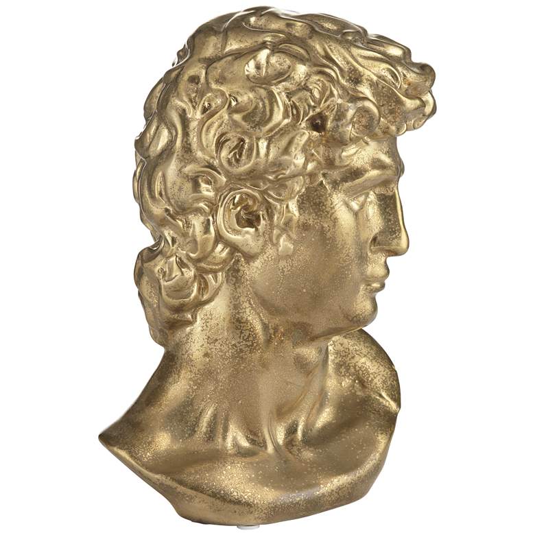 Image 4 People Bust 10 1/2 inch High Shiny Gold Decorative Figurine more views