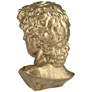 People Bust 10 1/2" High Shiny Gold Decorative Figurine